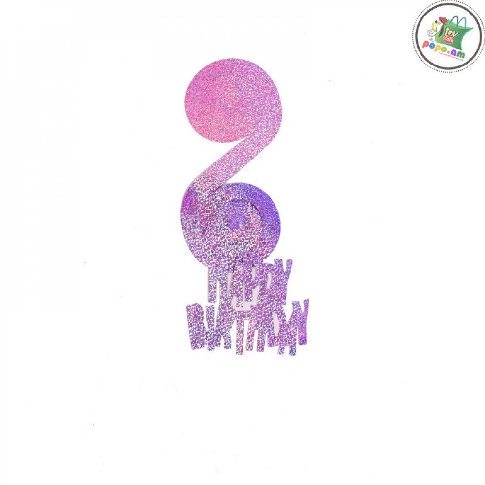 Թղթե կախովի զարդ 6հ-ոց Happy Birthdey