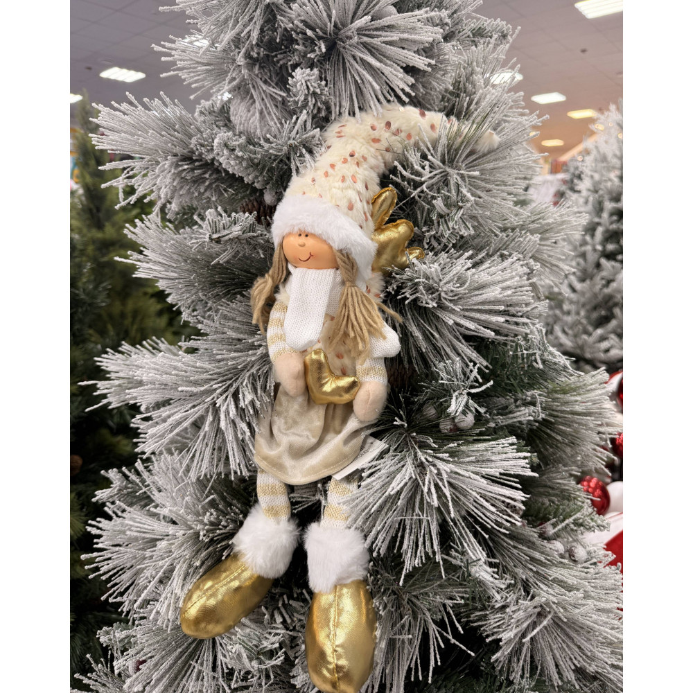 Ամանորյա զարդարանք տիկնիկ հրեշտակ նստած, 59սմ