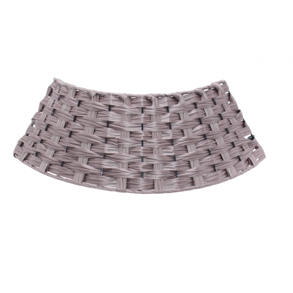 Ամանորյա տոնածառի ոտքի զարդարման կիսակոր շրջանակ 40*60*16սմ PP նյութից, սուրճի գույն