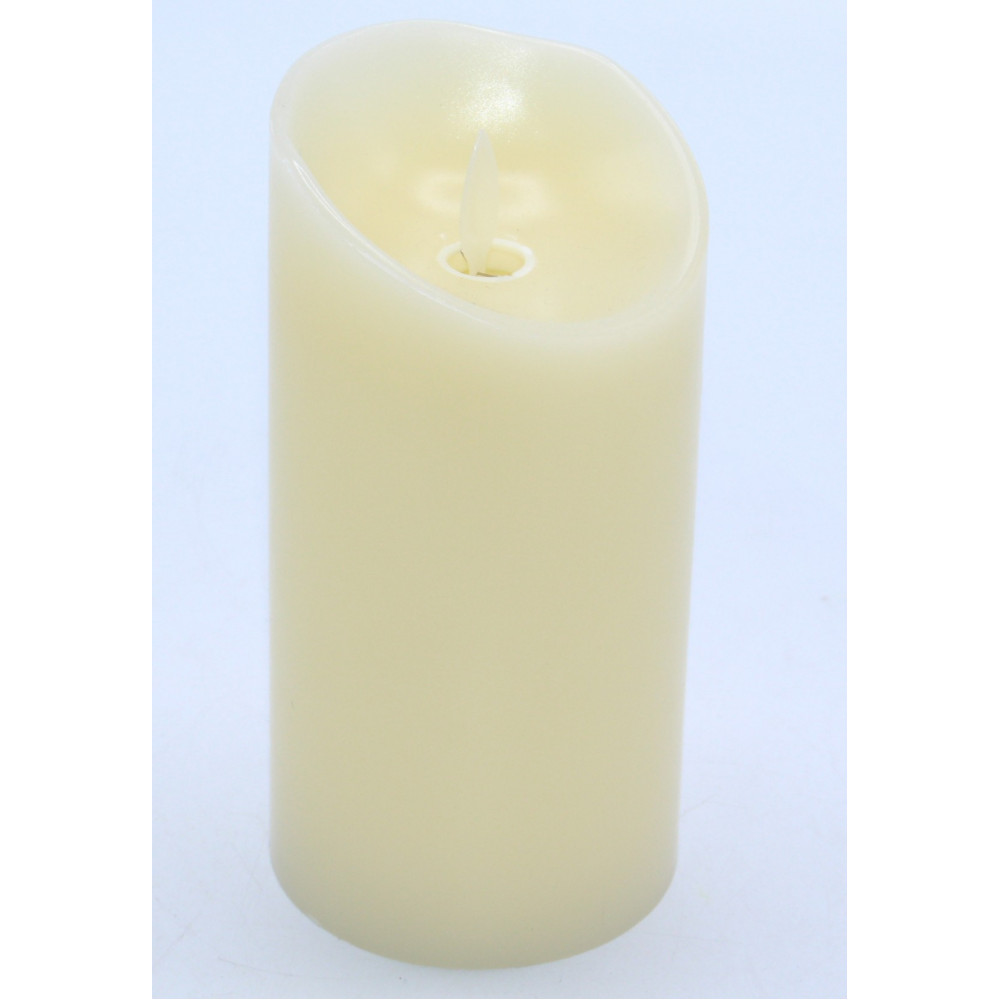 Մոմ 1հ-ոց տուփով պլաստիկ, էլ․մարտկոցով սնուցմամբ տաք լույս (պարաֆին) դեկոր 7.5*14.5սմ