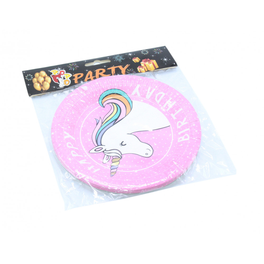 Թղթե ափսե 7"-ոց 10հ-ոց փաթեթավորմամբ, միաեղջուր