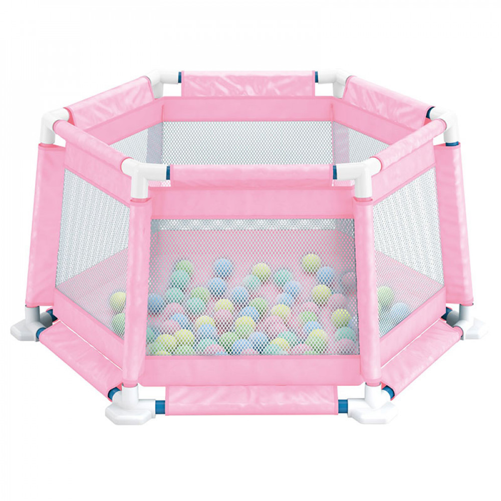 Մանկական վեցանկյուն խաղահրապարակ 115սմ*50սմ բարձրության մանեժ իր 20-գնդակներով