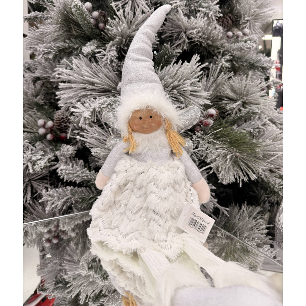 Ամանորյա զարդարանք տիկնիկ հրեշտակ նստած, 45սմ