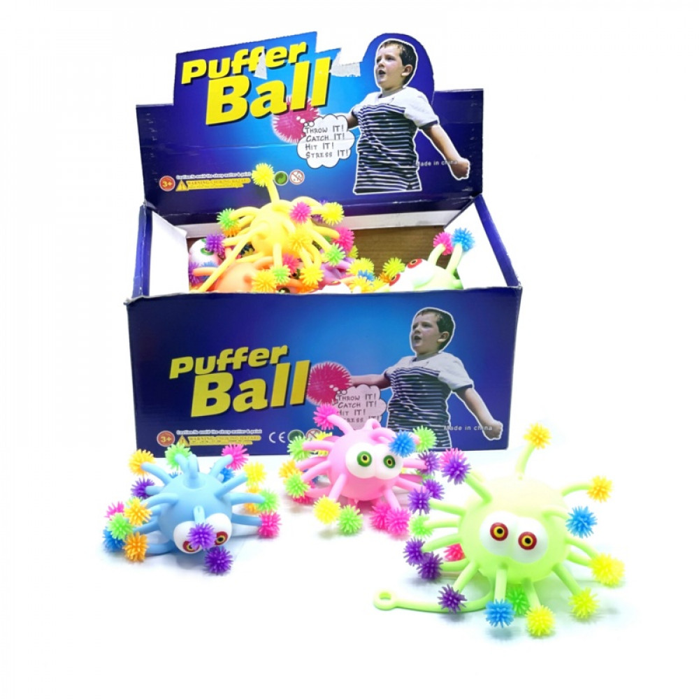 Ռետինե խաղալիք վեց գույն 24հ-ոց տուփով, սարդ գնդակ գույնզգույն