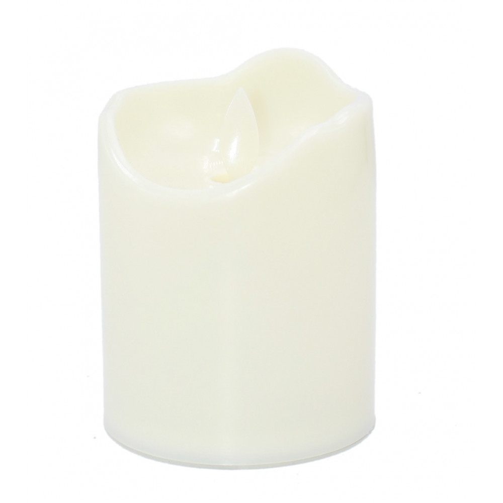 Մոմ 1հ-ոց տուփով փայլուն պլաստիկ, էլ․մարտկոցով սնուցմամբ տաք լույս դեկոր 7.5*10սմ