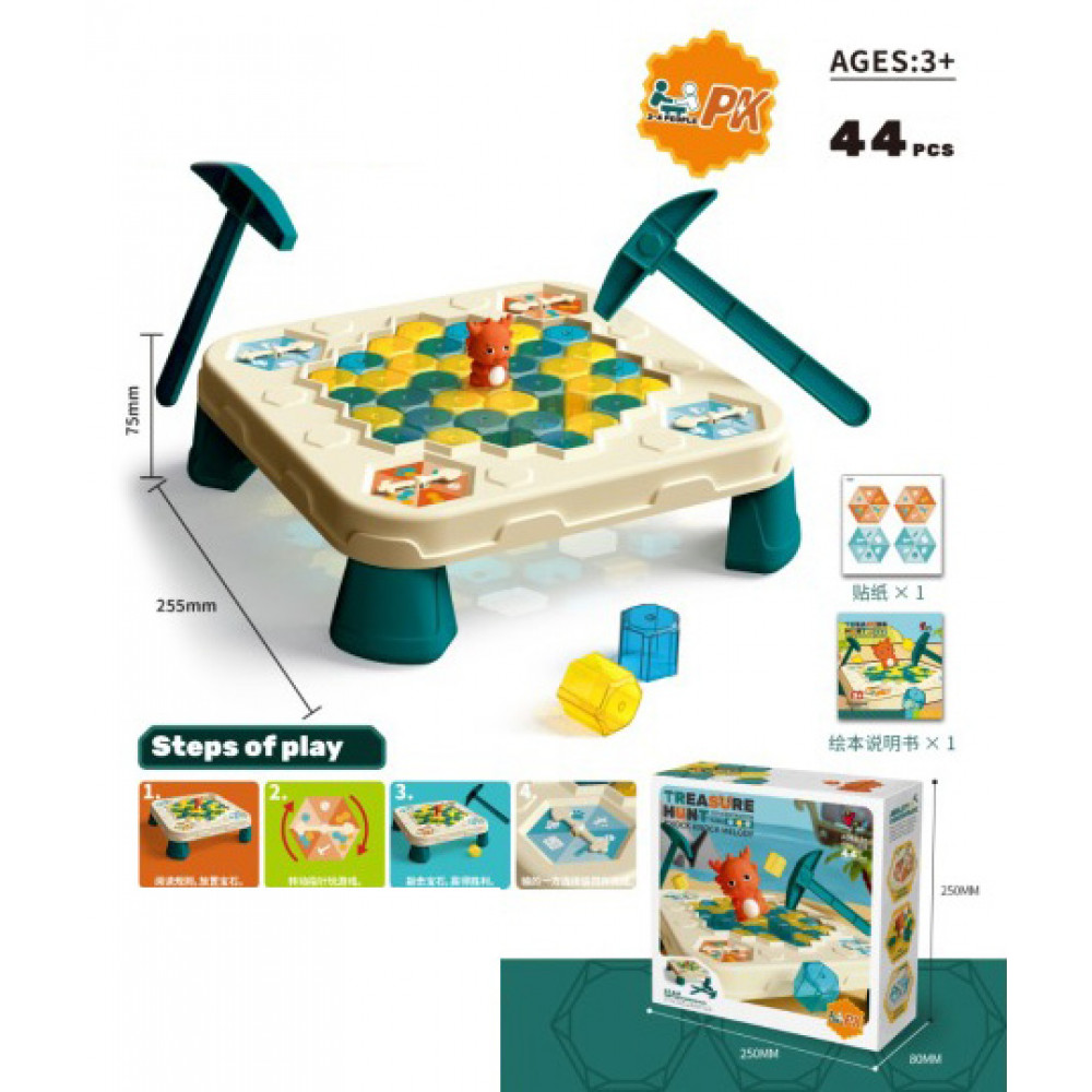 Սեղանի խաղ մանկական մուրճով գանձերի որս