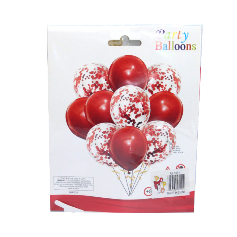 Փուչիկ 6հ-ոց փաթեթավորմամբ, երեք գույնային համադրությամբ