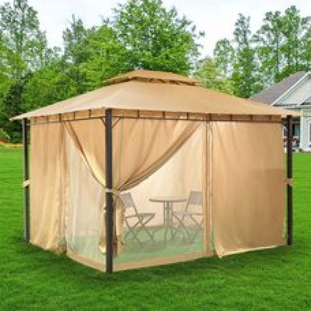 Պարտեզային տաղավարի կտորե գործվածք 4*4մ-ոց, տանիք + վարագույր և շղարշե ցանց