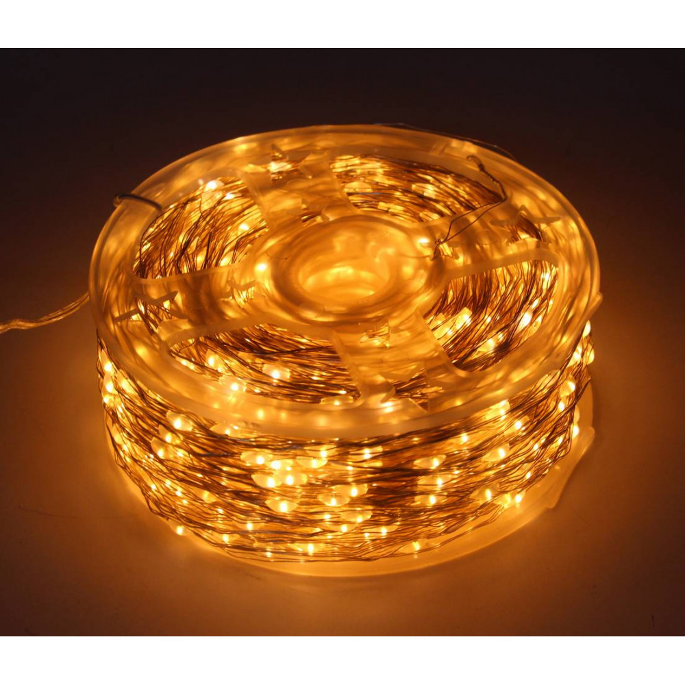 Լույս ամանորյա 3000 լամպ LED, ոսկեգույն երանգ, արծաթե մետաղալար 300մ-ոց, հեռակառավարմամբ TS3000L-SG