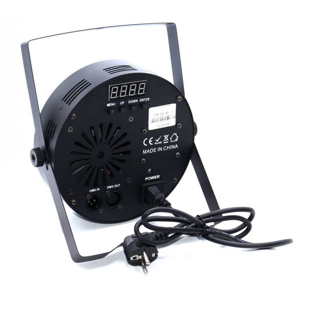 Բեմային առաստաղային լույս 18LED*8W լամպերով, գերբարակ թիթեղ + DMX