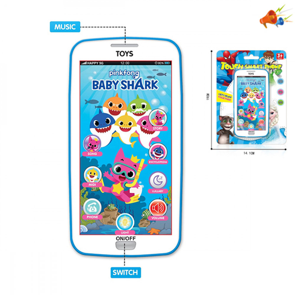 Խաղալիք բջջային հեռախոս սենսորային էկրանով, լիստով