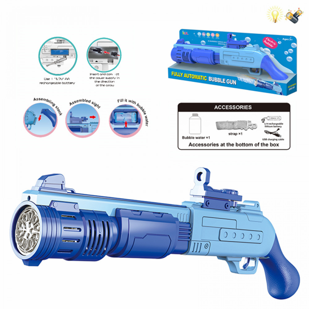 Խաղալիք ատրճանակ էլ-մարտկոցով, օճառաջրի պղպջակներ արձակող հրացան