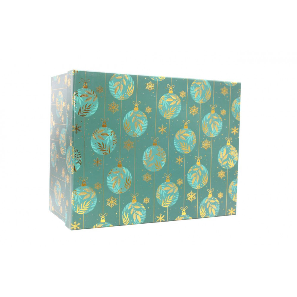 Ուղղանկյուն տասը կտորից բաղկացած նվերների տուփ կապույտ ոսկեզոծ