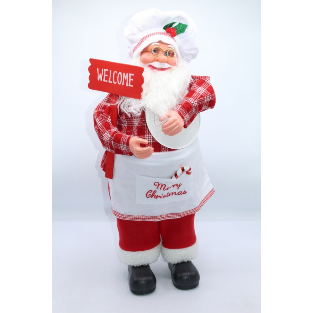 Ձմեռ պապ խոհարար 30սմ-ոց, կանգնած