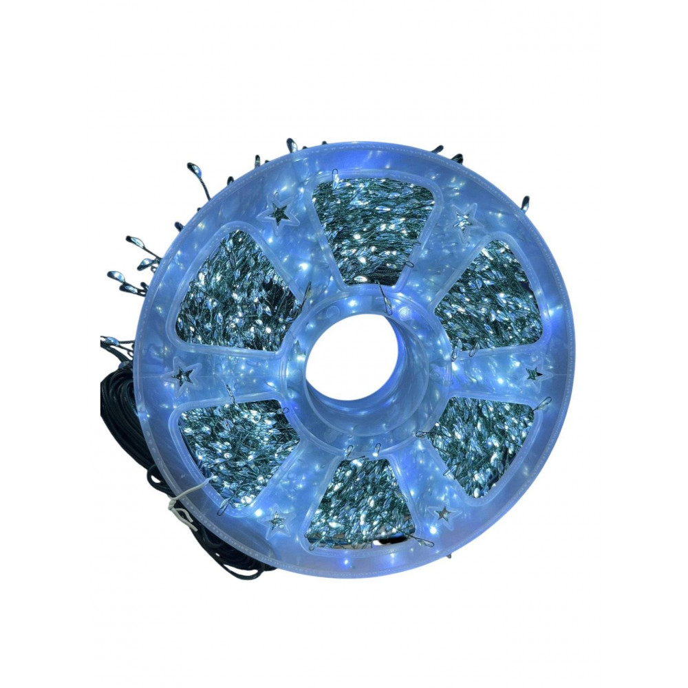 Լույս ամանոր 900 լամպ LED 2 երանգ (կապույտ սպիտակ) կանաչ մետաղալար 30մ-ոց հեռակառավարմամբ