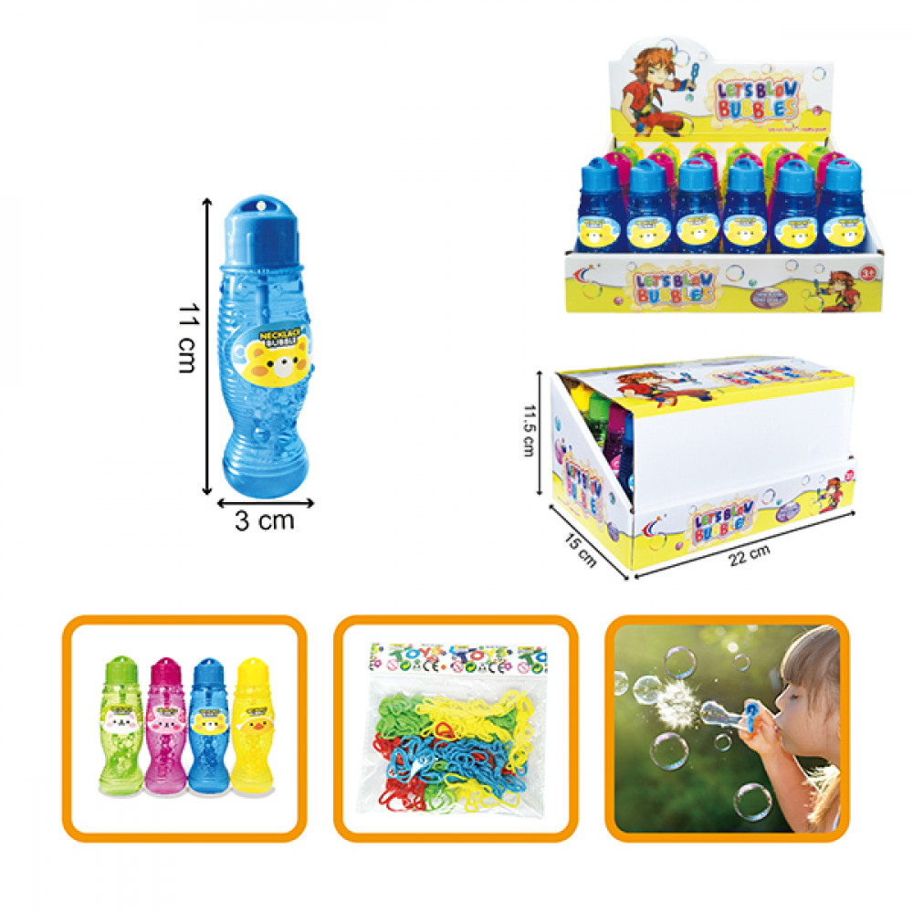 Խաղալիք օճառաջուր պղպջակների լուծույթ 24հ-ոց տուփով, 100մլ․ 4-գույն