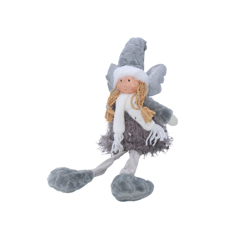 Ամանորյա զարդարանք տիկնիկ հրեշտակ աղջիկ կանգնած 48սմ