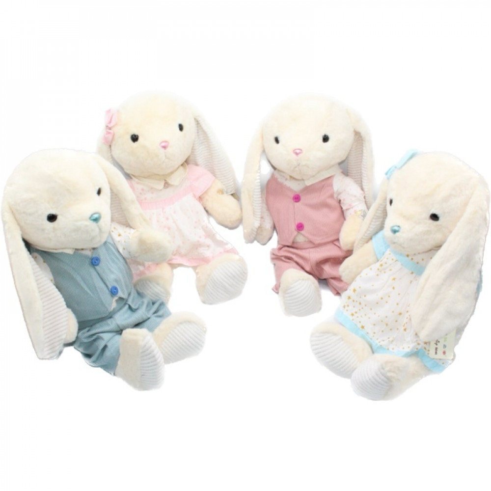 Փափուկ խաղալիք նապաստակ հագուստով 35սմ-ոց, երկարականջ