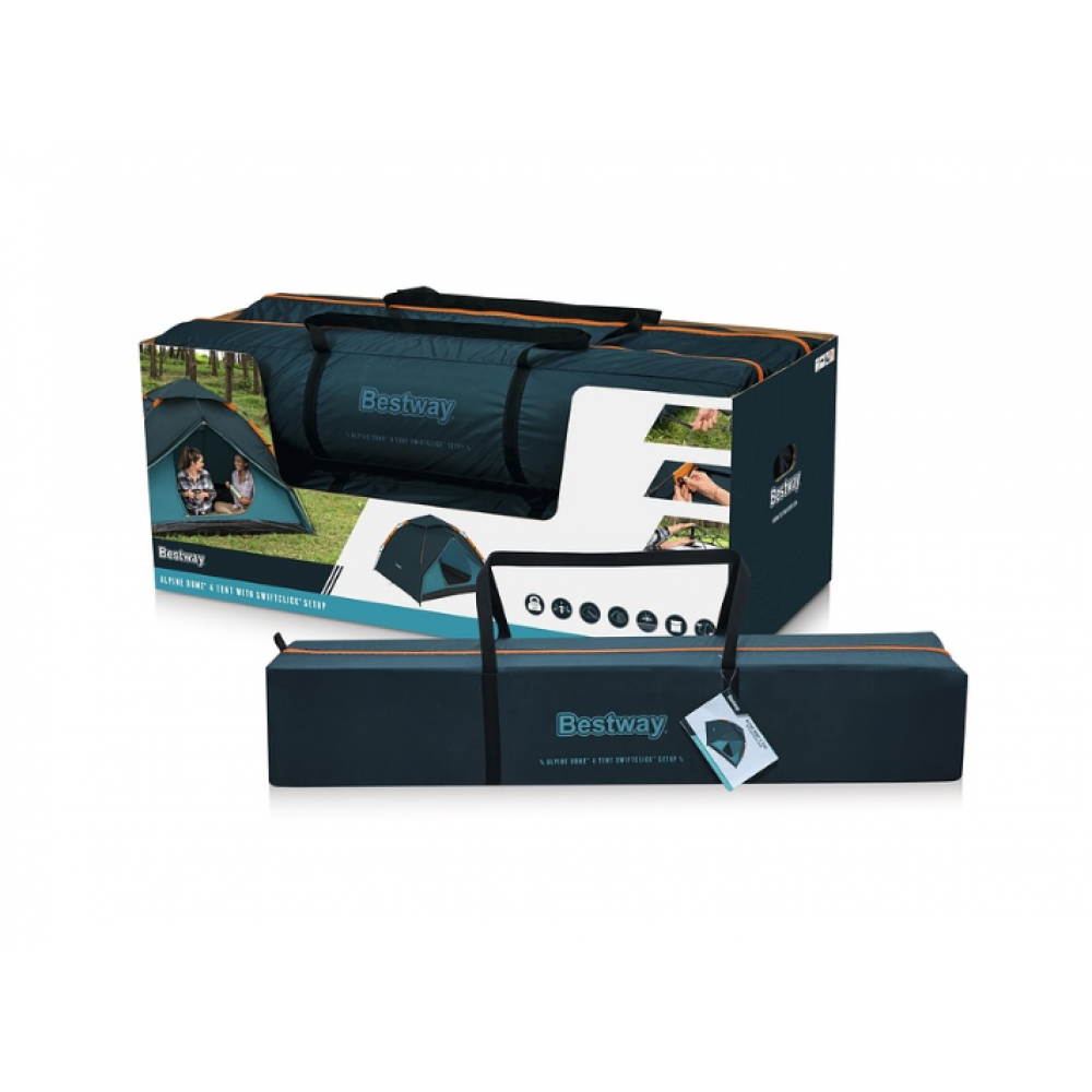 4 հոգանոց վրան «Alpine Dome 4 Tent» (70+210+70սմ)x240x138սմ, պոլիեսթեր 190Տ, 2000մմ, 110գ/մ2 PE