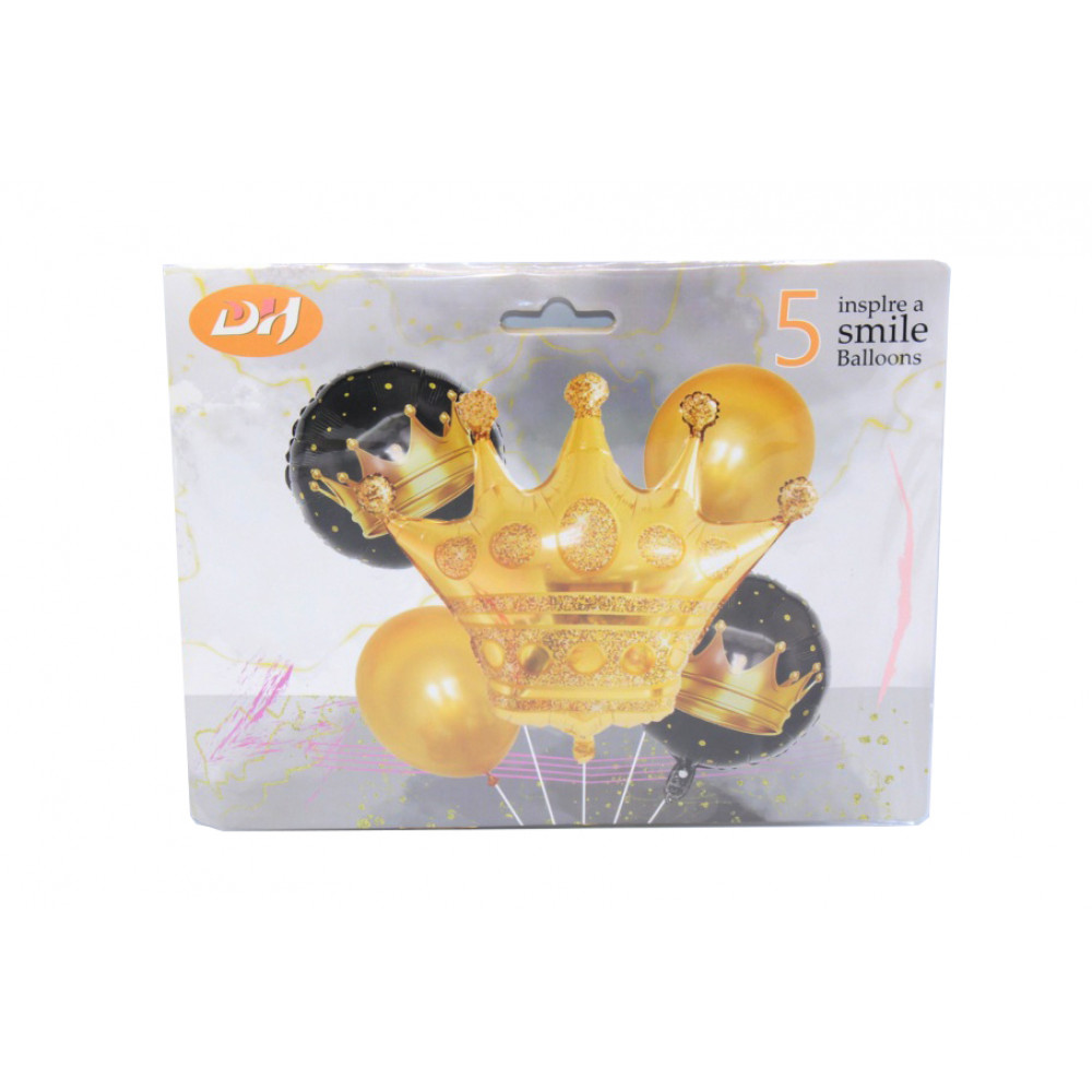 Փուչիկ 5հ-ոց փաթեթավորմամբ, աստղ և թագի համադրությամբ