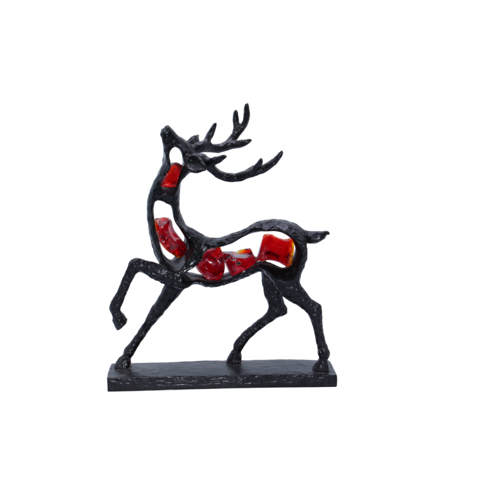 Հուշանվեր արձանիկ եղնիկ երկու երանգով 20*9*23սմ