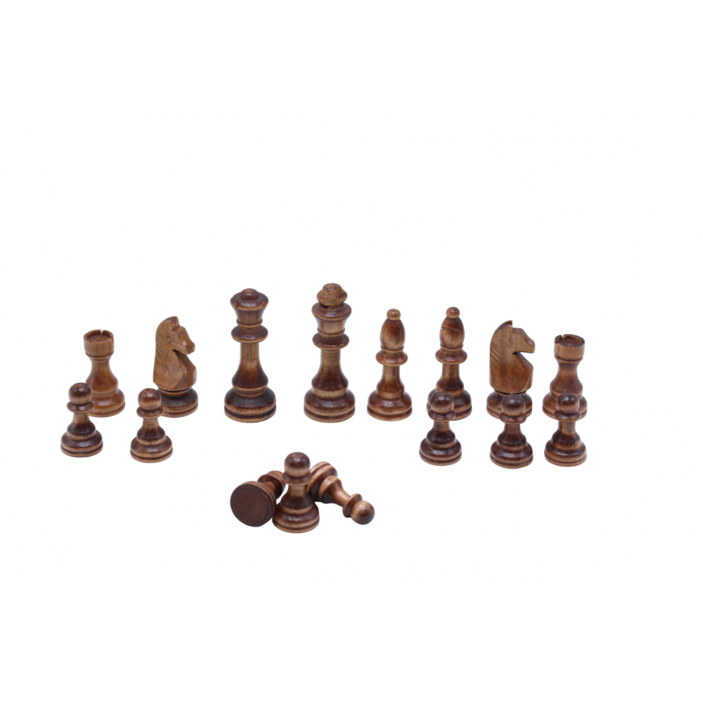 Շախմատի փայտե խաղաքարեր 10,5*3,6սմ-ոց ցել-պայուսակով