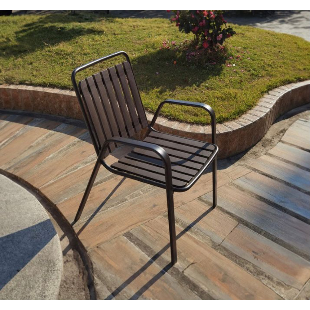 Պարտեզային աթոռ՝ մետաղե հիմքով պլ. նստատեղով /68*56*97CM