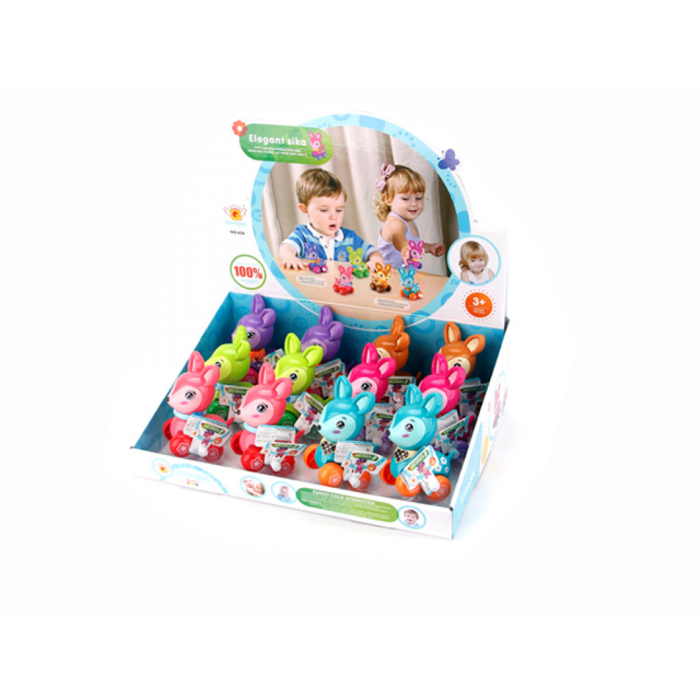 Խաղալիք կենդանակերպ եղնիկ լարովի12հ-ոց տուփով, 3գույն