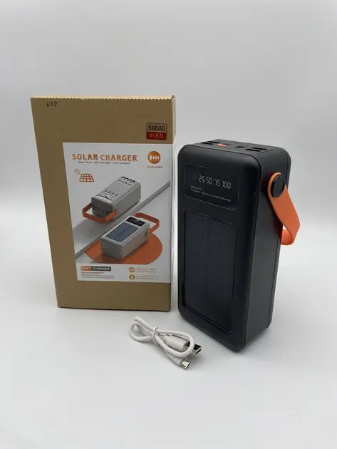 Power Bank 50000mAh արևային վահանակով
